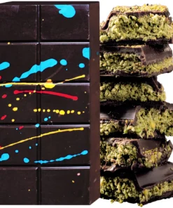 Dark Chocolate Dubai Crispy Knafeh Pistachio Bar 7oz